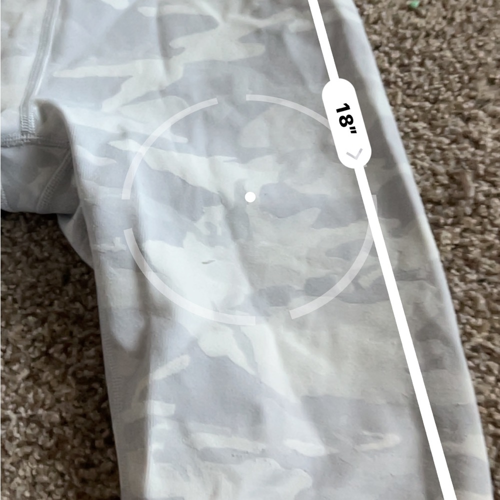 Lululemon, biker shorts, white camo size 4